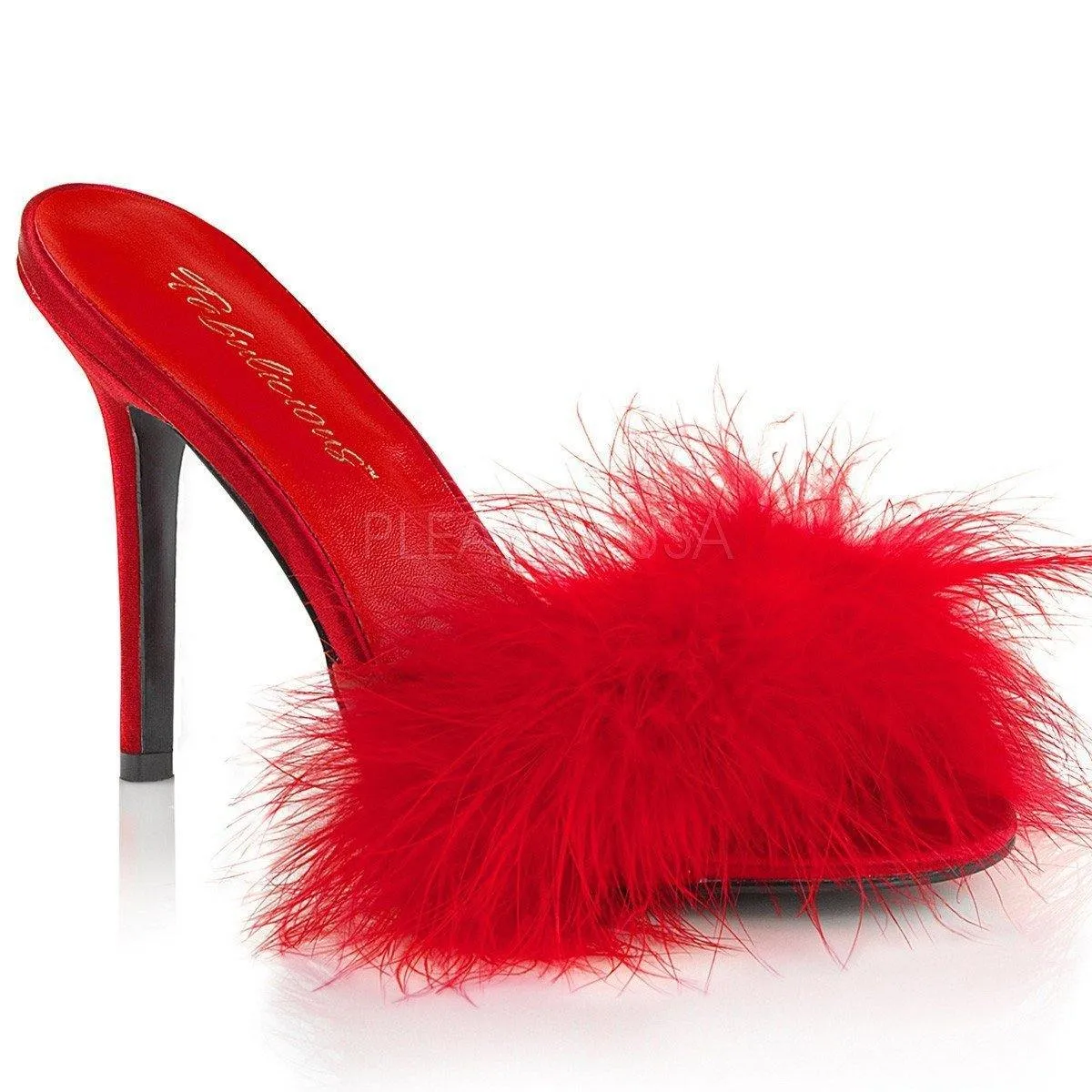 Sexy Sling Back Fur Slipper Sandals