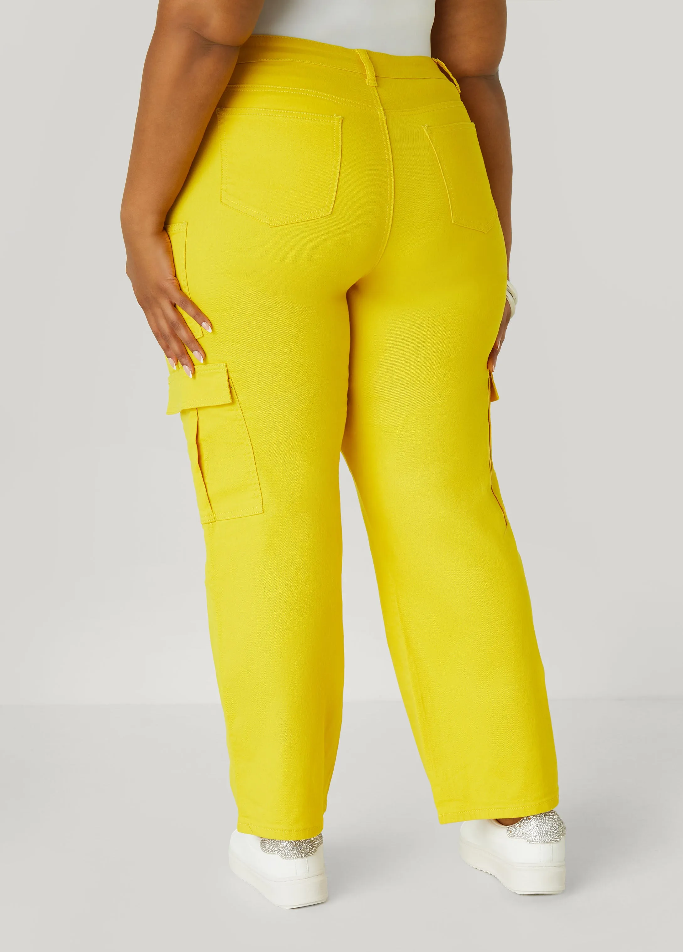 Straight Leg Cargo Jeans