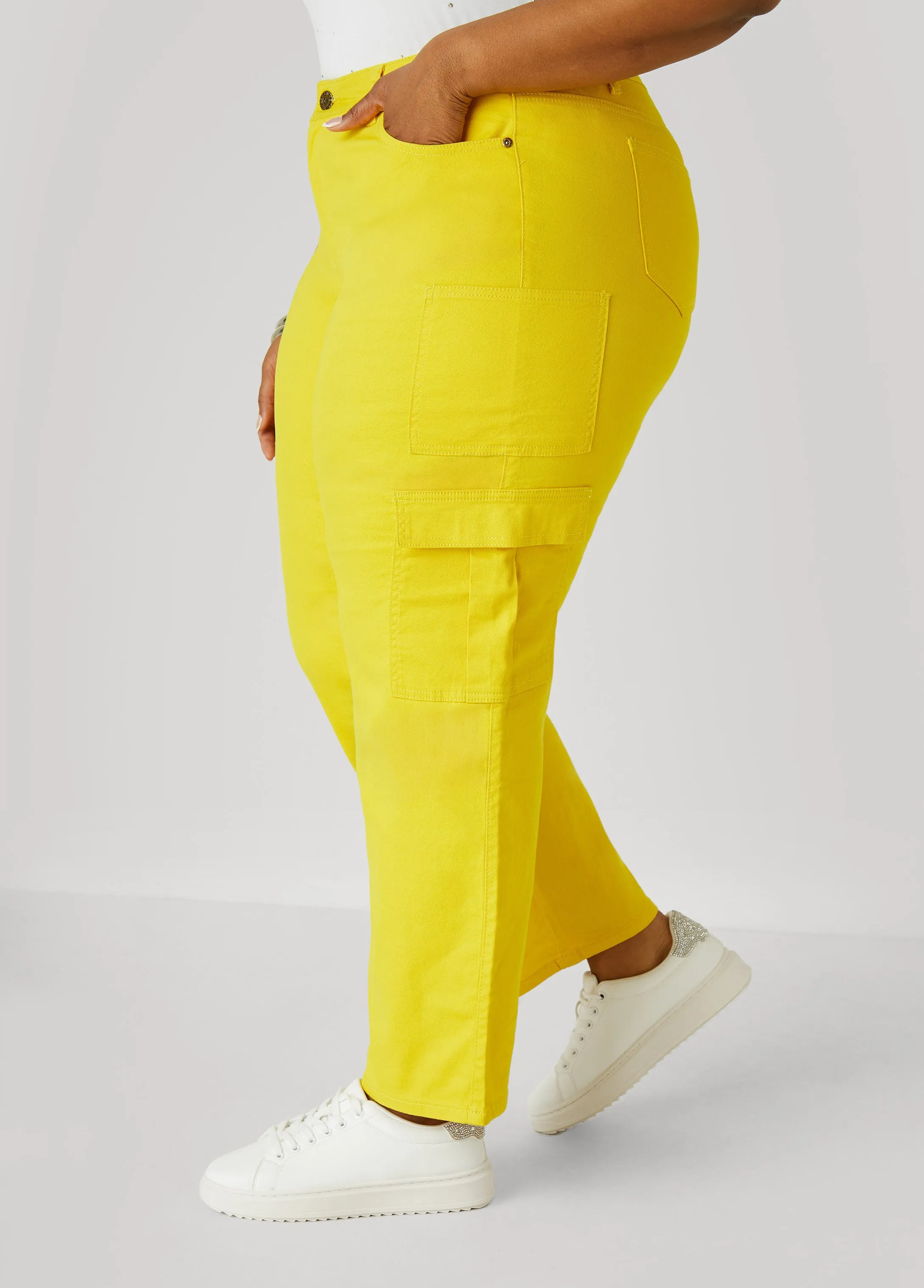 Straight Leg Cargo Jeans