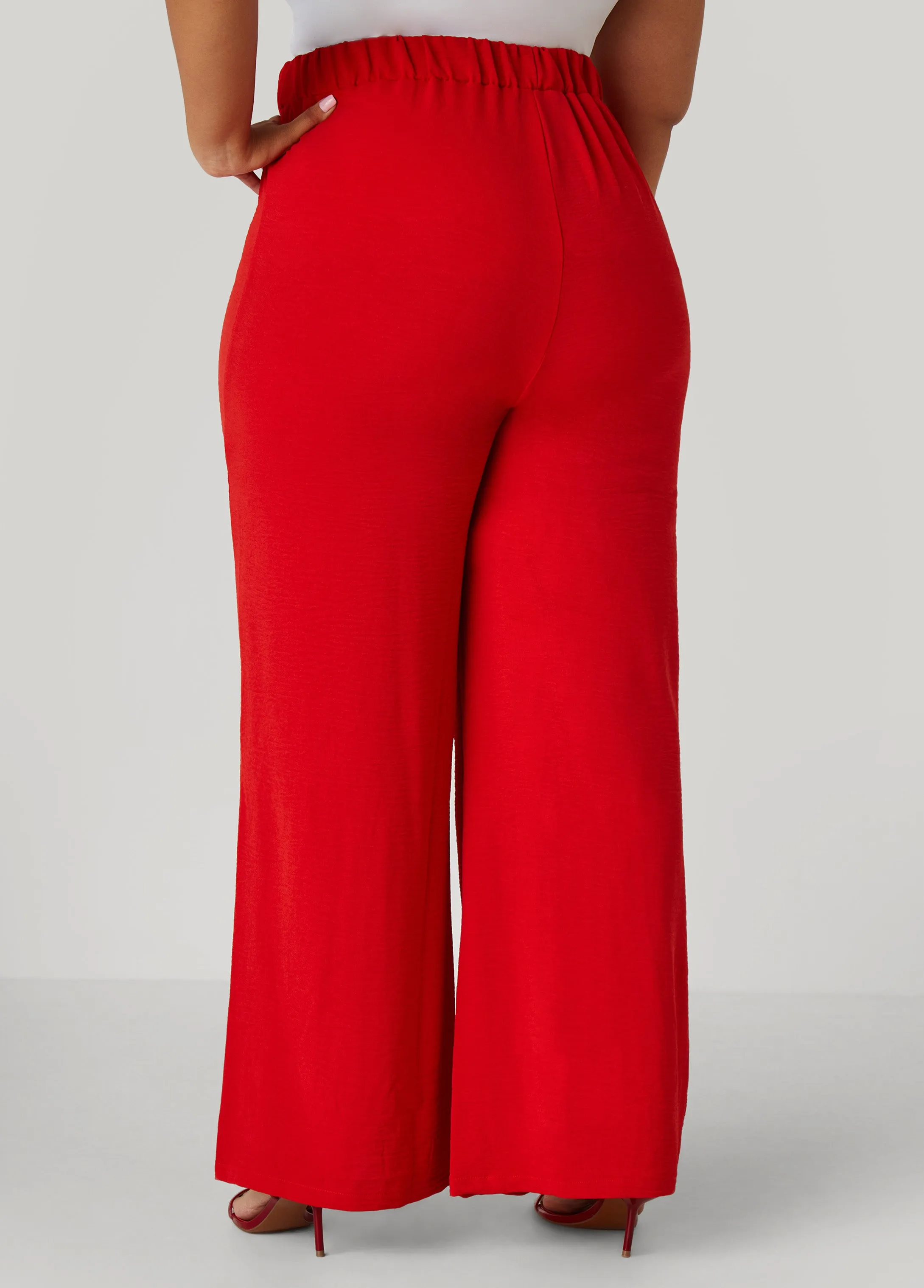 Textured Straight Leg Pants
