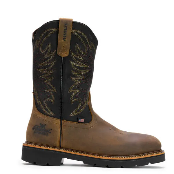 THOROGOOD Men's Heritage Square Toe Wellington Waterproof 11 Inch Safety Toe Work Boot 804-4330