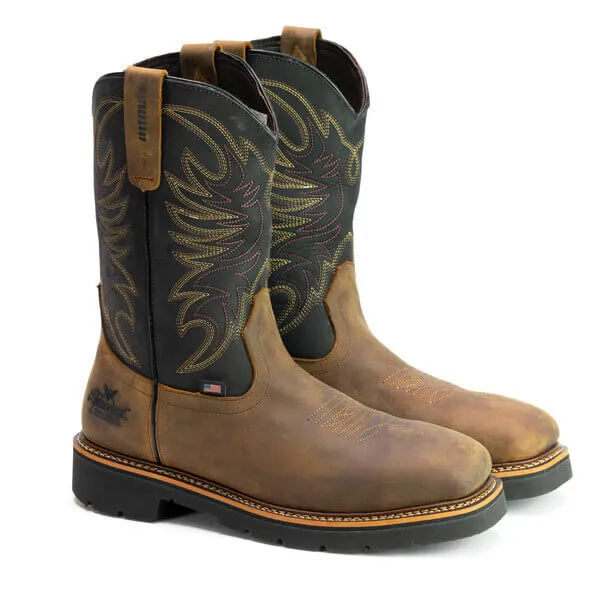 THOROGOOD Men's Heritage Square Toe Wellington Waterproof 11 Inch Safety Toe Work Boot 804-4330