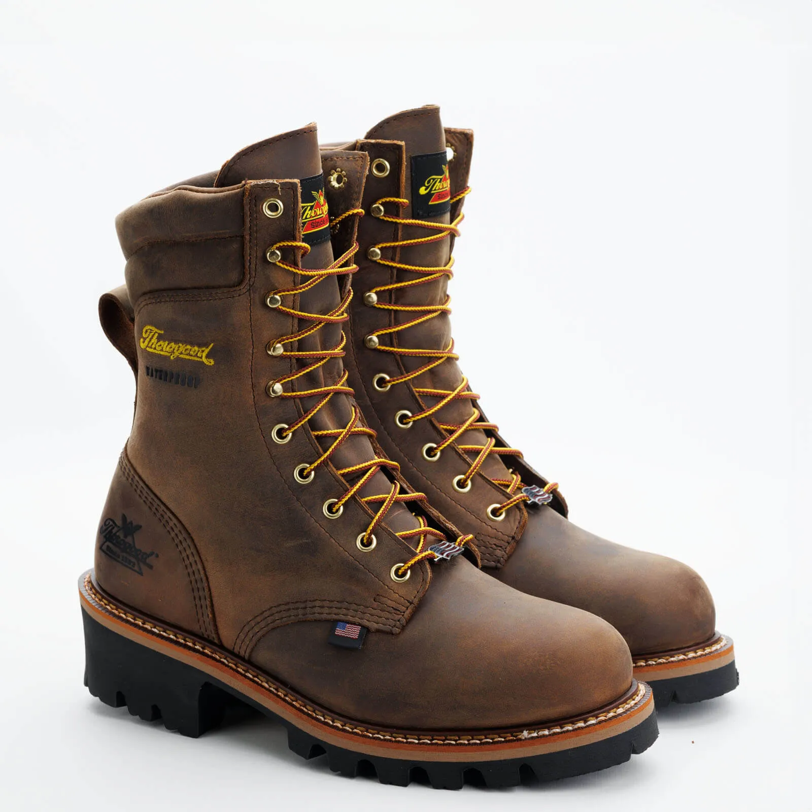 THOROGOOD Men's Logger Series 9?? Stud Horse Waterproof Soft Toe Work Boot 814-3555