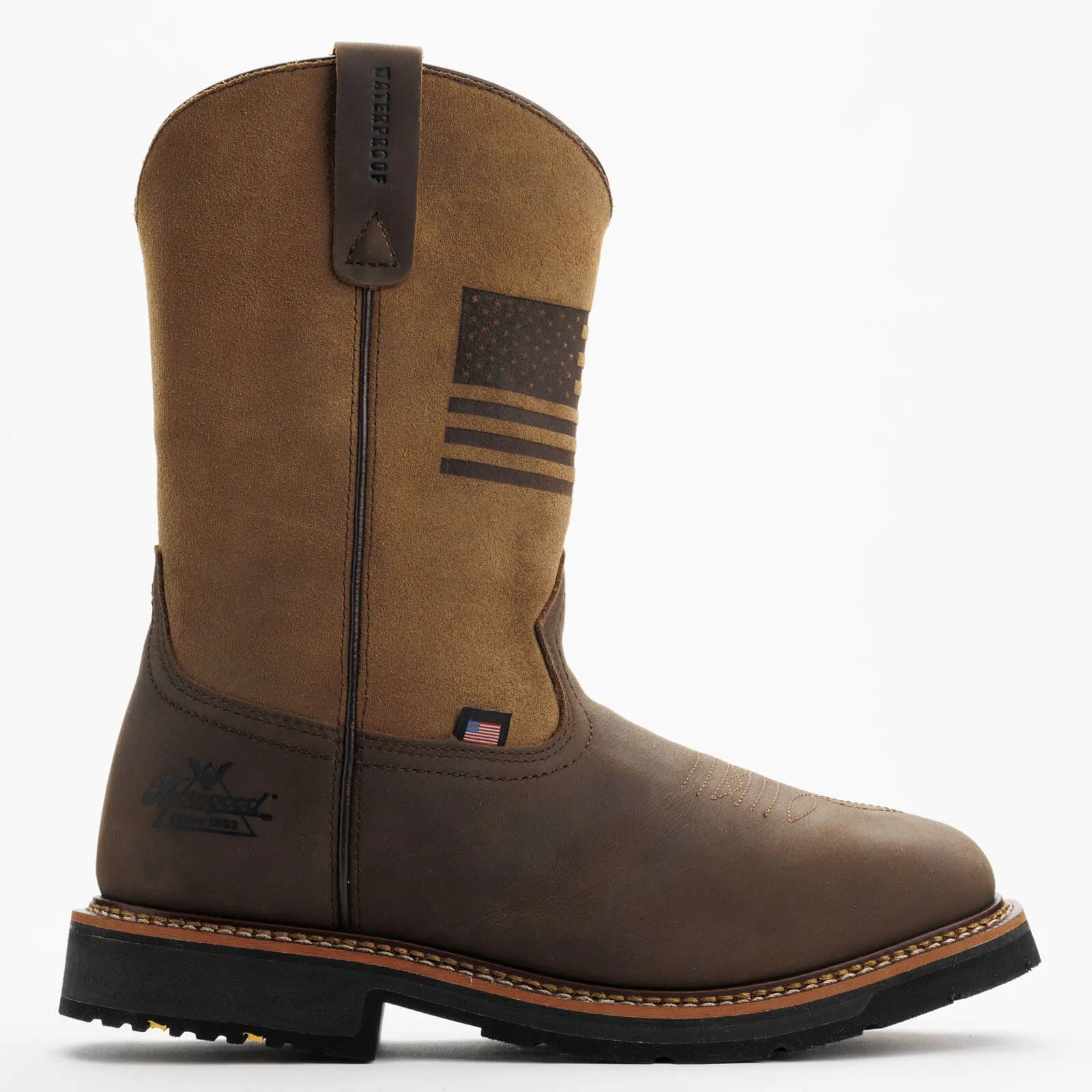 THOROGOOD Men's Waterproof  11?? Soft Square Toe Western Work Boot 814-4338