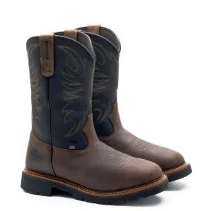 THOROGOOD Men's Wellington Waterproof 11?? Non-Safety Toe Square Toe Work Boot 814-4330