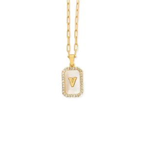 V Letter Necklace