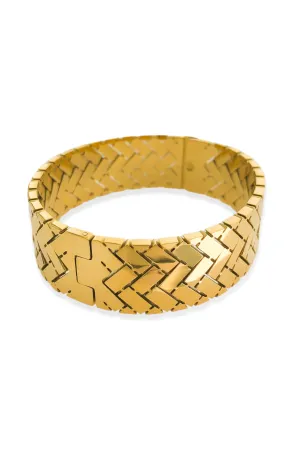 Wide Geometric Bangle