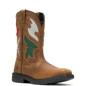 WOLVERINE Men's Rancher Flag Steel-Toe Waterproof Wellington Work Boot W241183