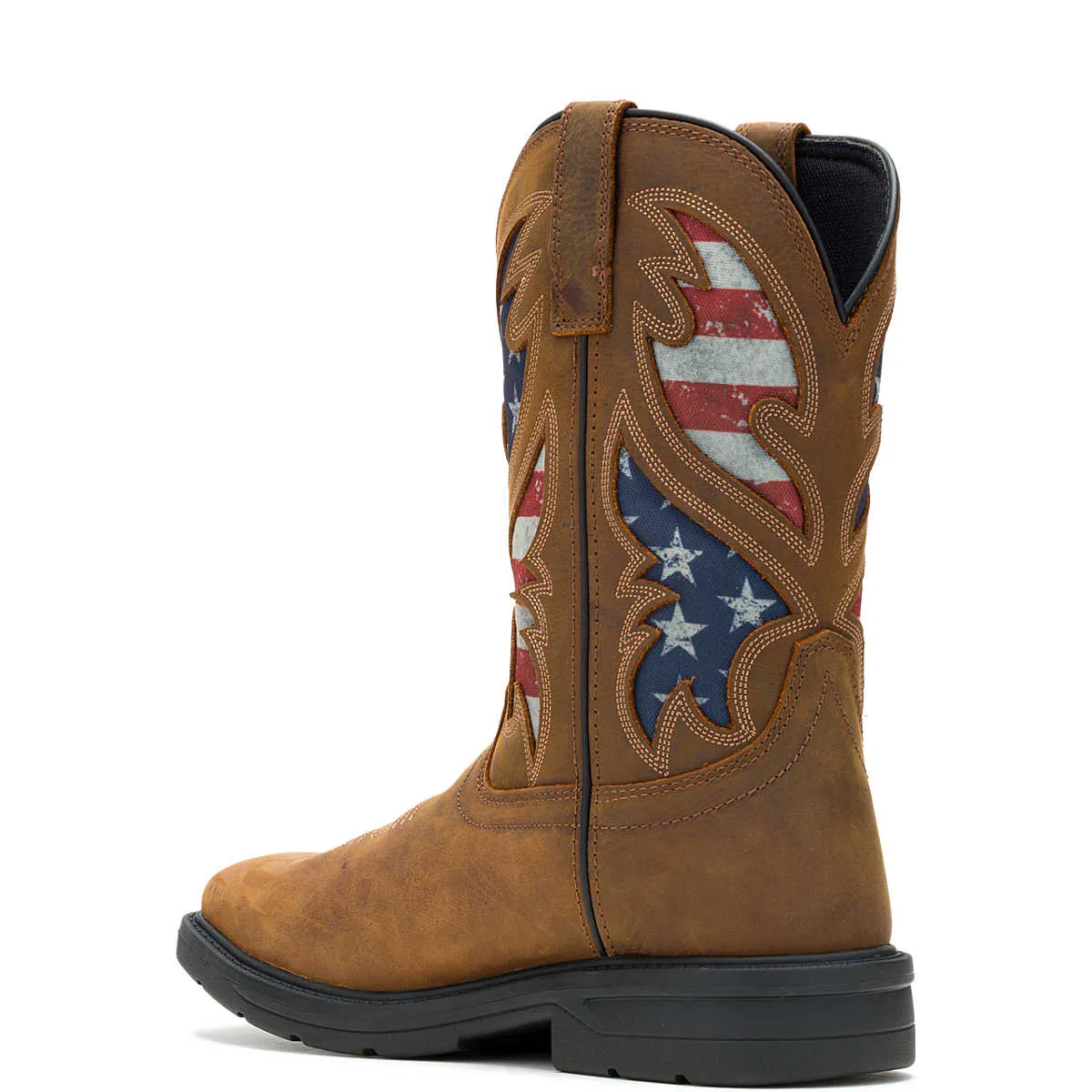 WOLVERINE Men's Rancher Flag Steel-Toe Wellington Work Boot W241181