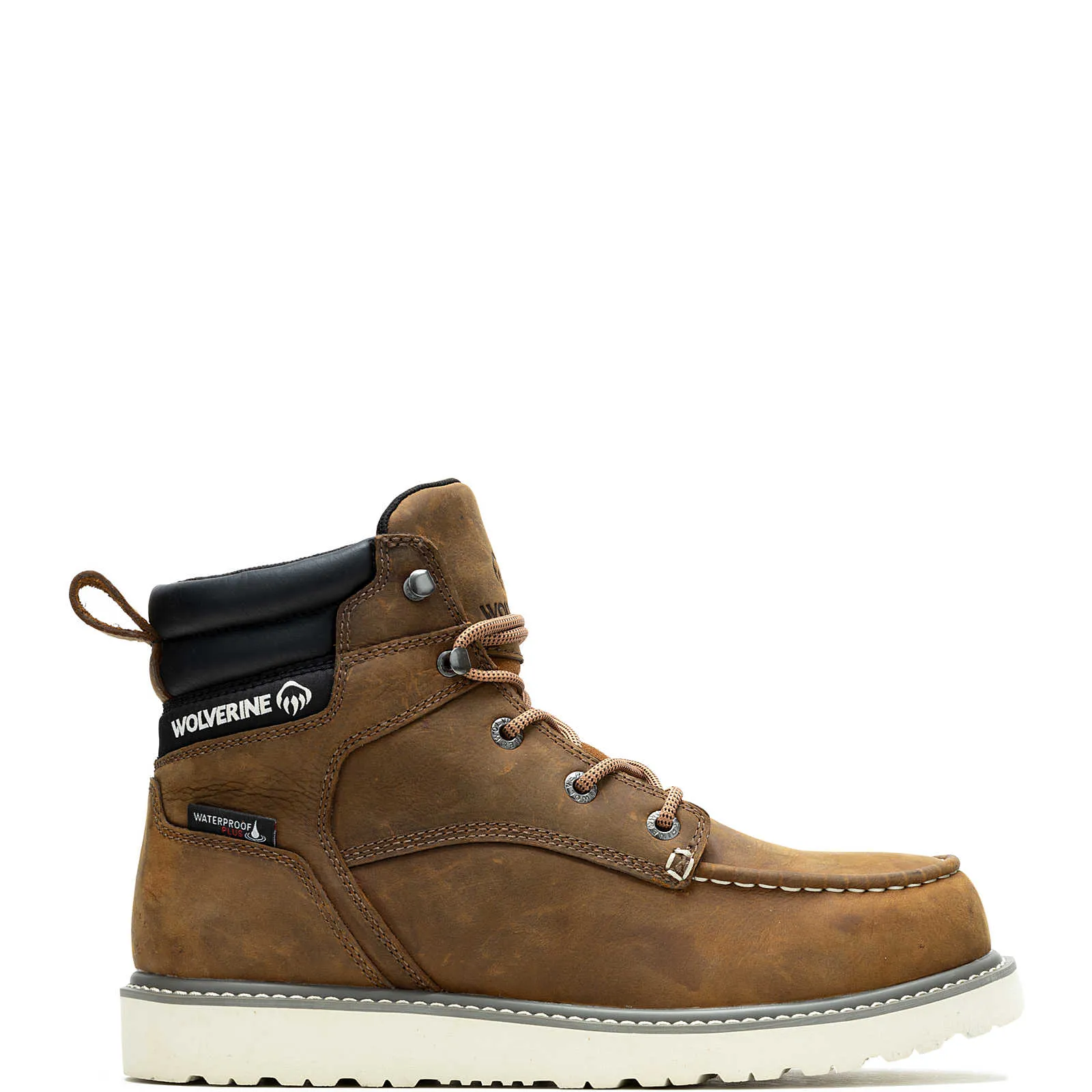WOLVERINE Men's Trade Wedge Moc Toe Waterproof Soft Toe Work Boots W230042