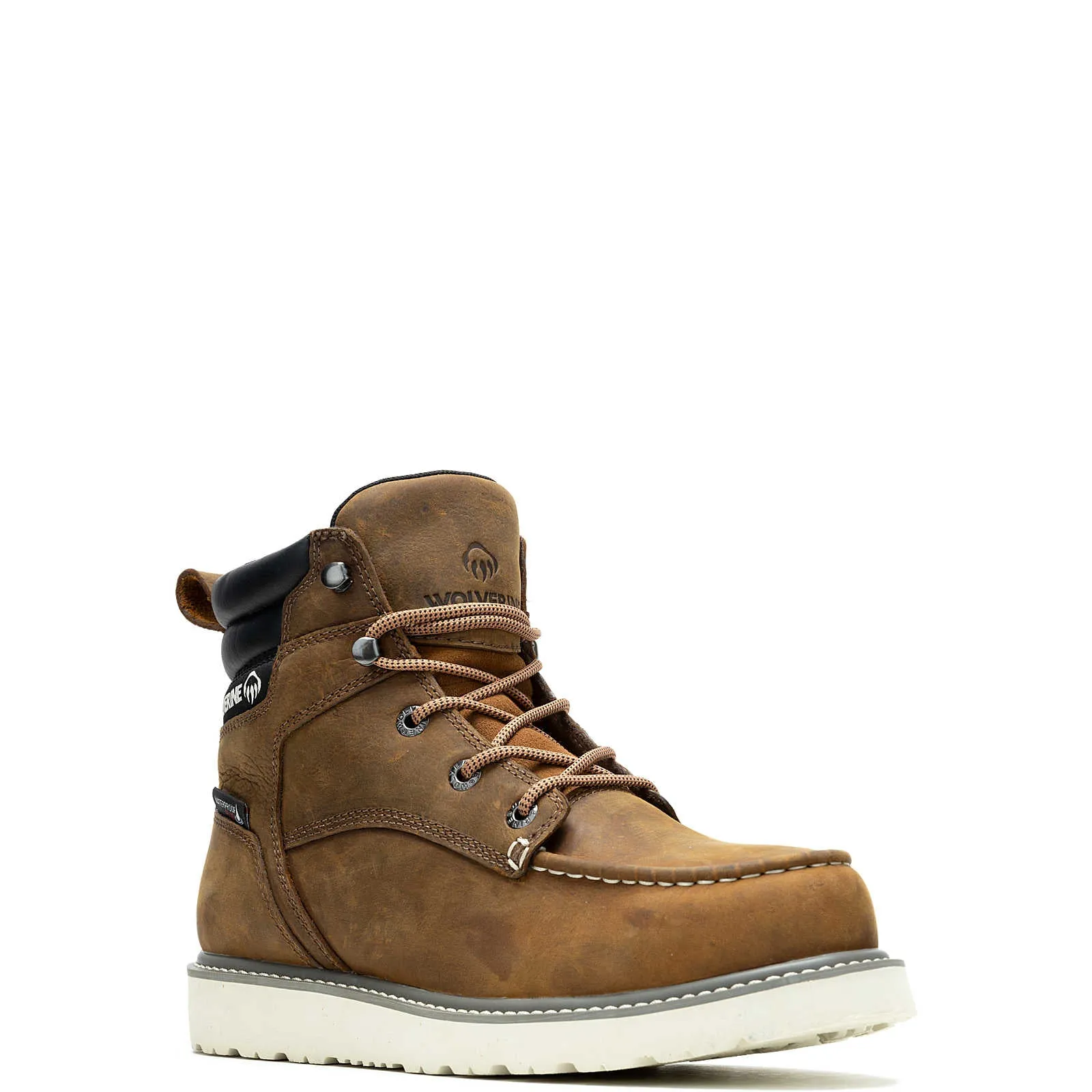 WOLVERINE Men's Trade Wedge Moc Toe Waterproof Soft Toe Work Boots W230042